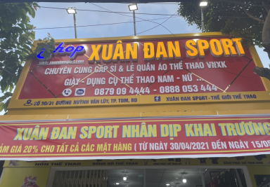 Biển Hiệu Quảng Cáo Xuân Đan Sport Thủ Dầu Một