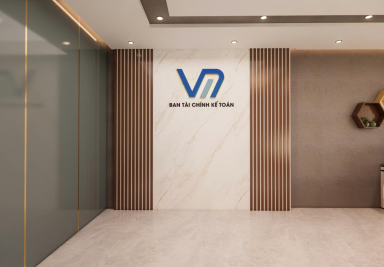 Logo inox sơn UV Tòa nhà Vietcombank 