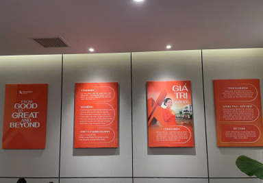 In vải canvat Tòa nhà Kim Oanh group 219 Xô Viết Nghệ Tĩnh, Hồ Chí Minh