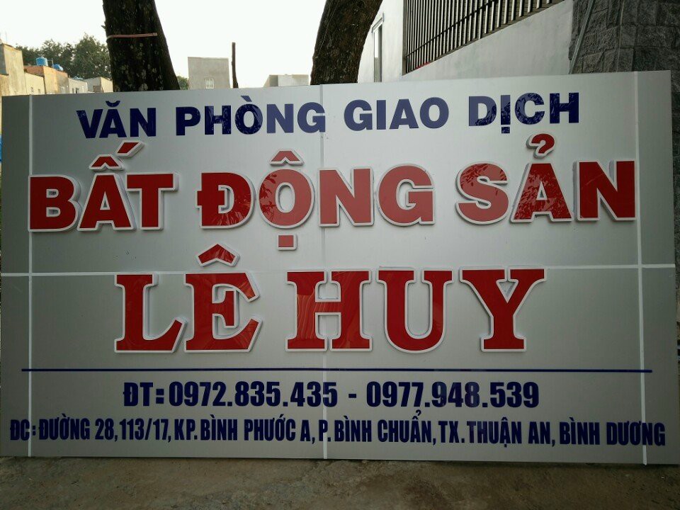 THIẾT KẾ THI CÔNG BẢNG HIỆU CHO CÔNG TY BẤT ĐỘNG SẢN Ở TÂN UYÊN