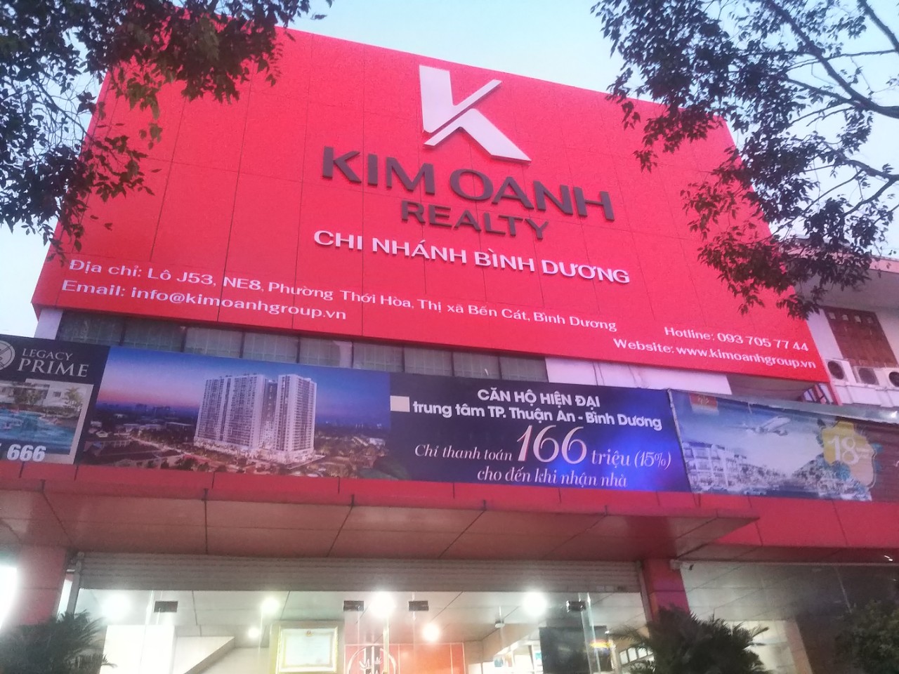 Thi công bảng hiệu Kim Oanh Group Chi Nhánh Bình Dương