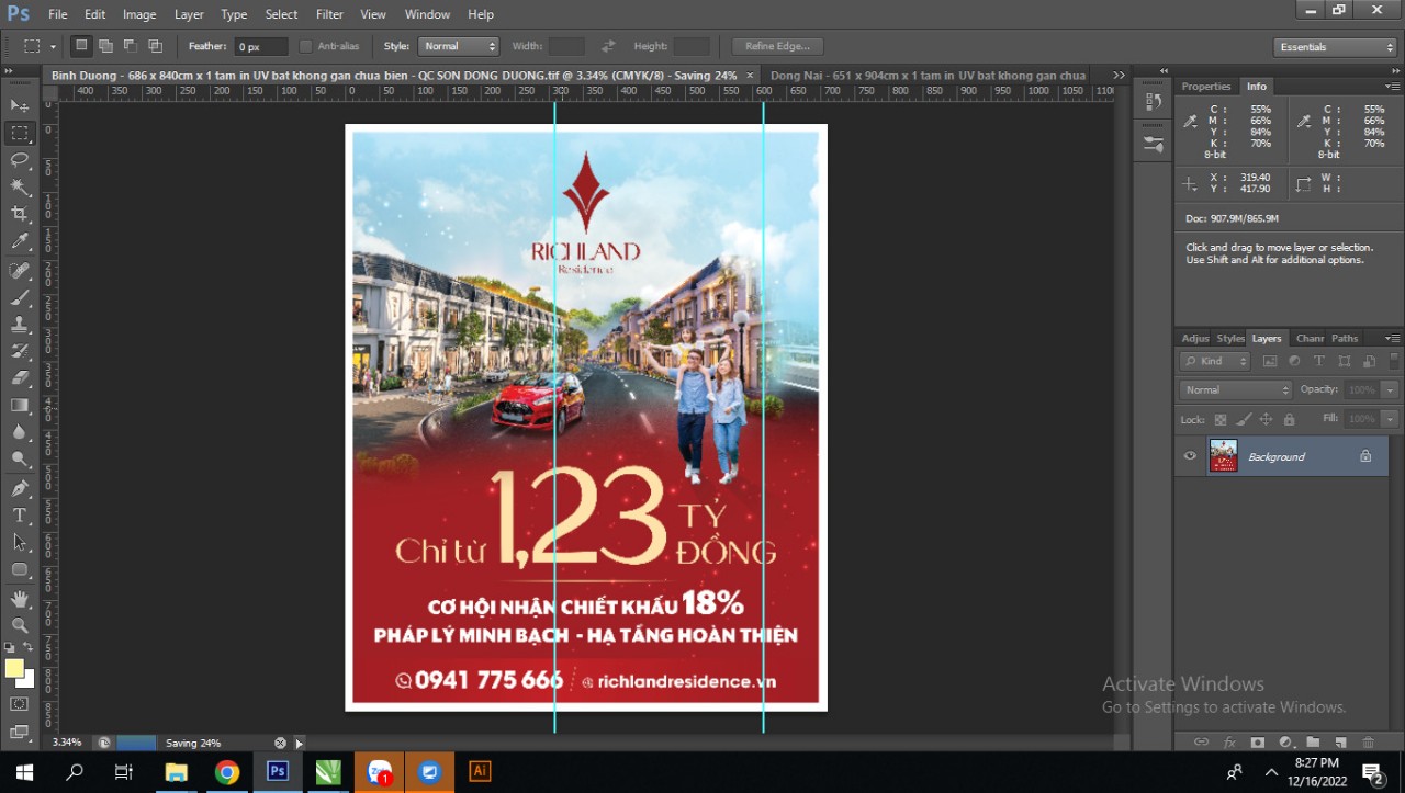 Thi công bảng hiệu Kim Oanh Group Chi Nhánh Bến Cát