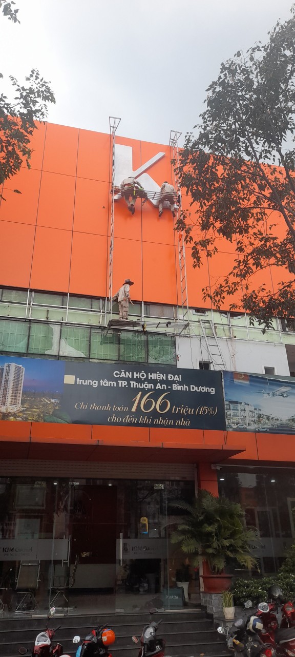 Thi công bảng hiệu Kim Oanh Group Chi Nhánh Bình Dương