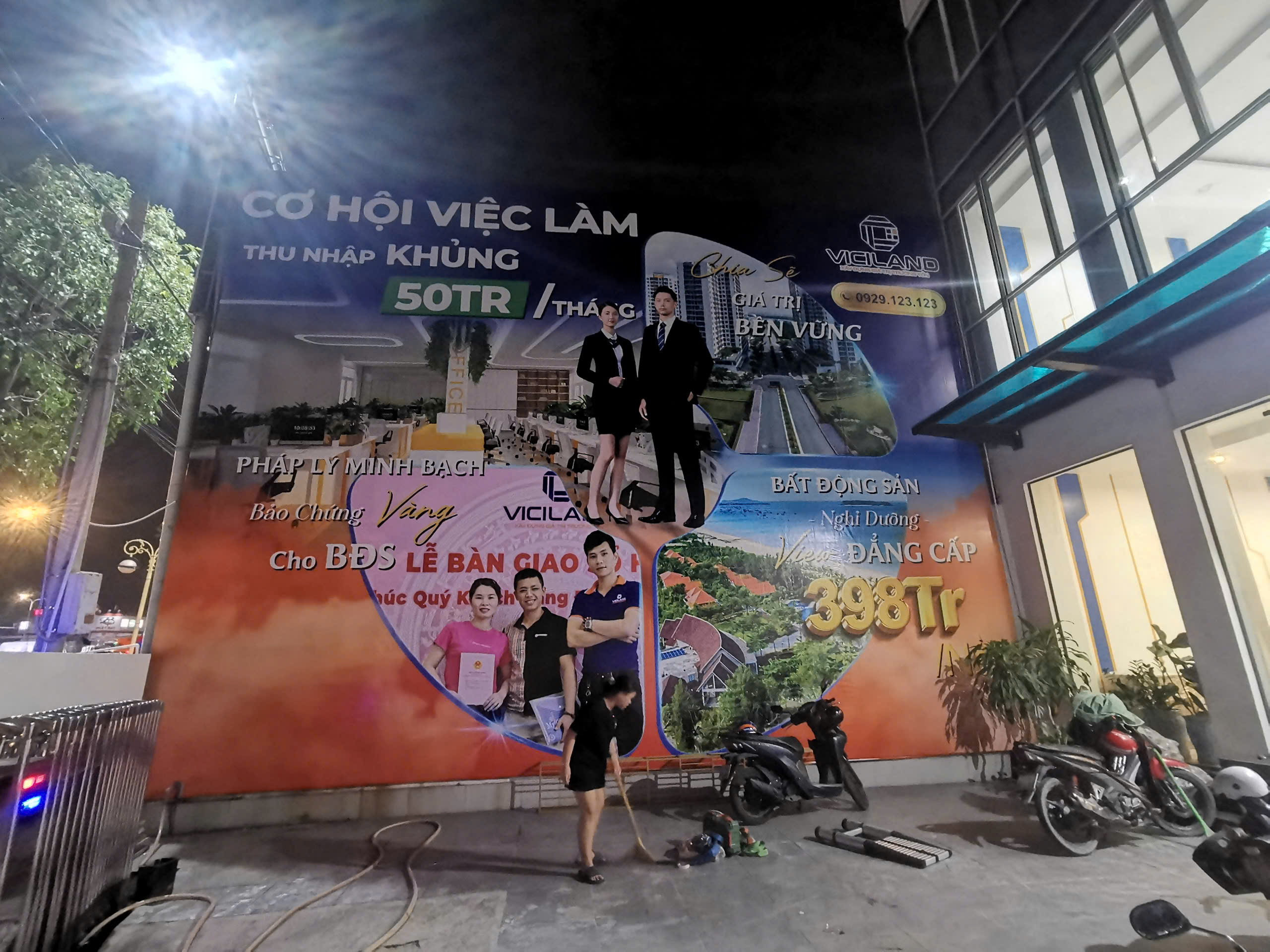 Thiết kế - thi công bảng hiệu VP công ty BDS Viciland
