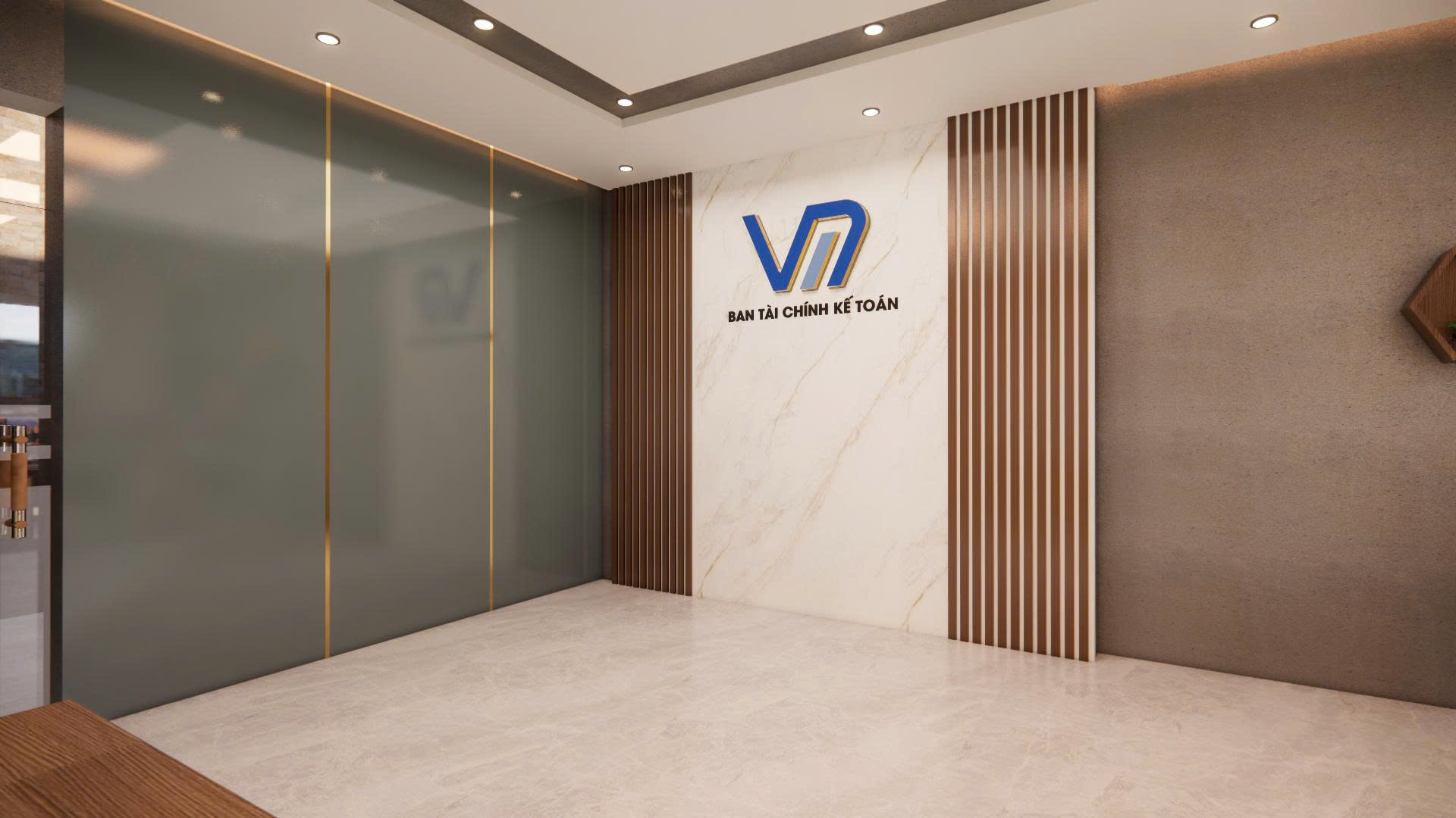 Logo inox sơn UV Tòa nhà Vietcombank 