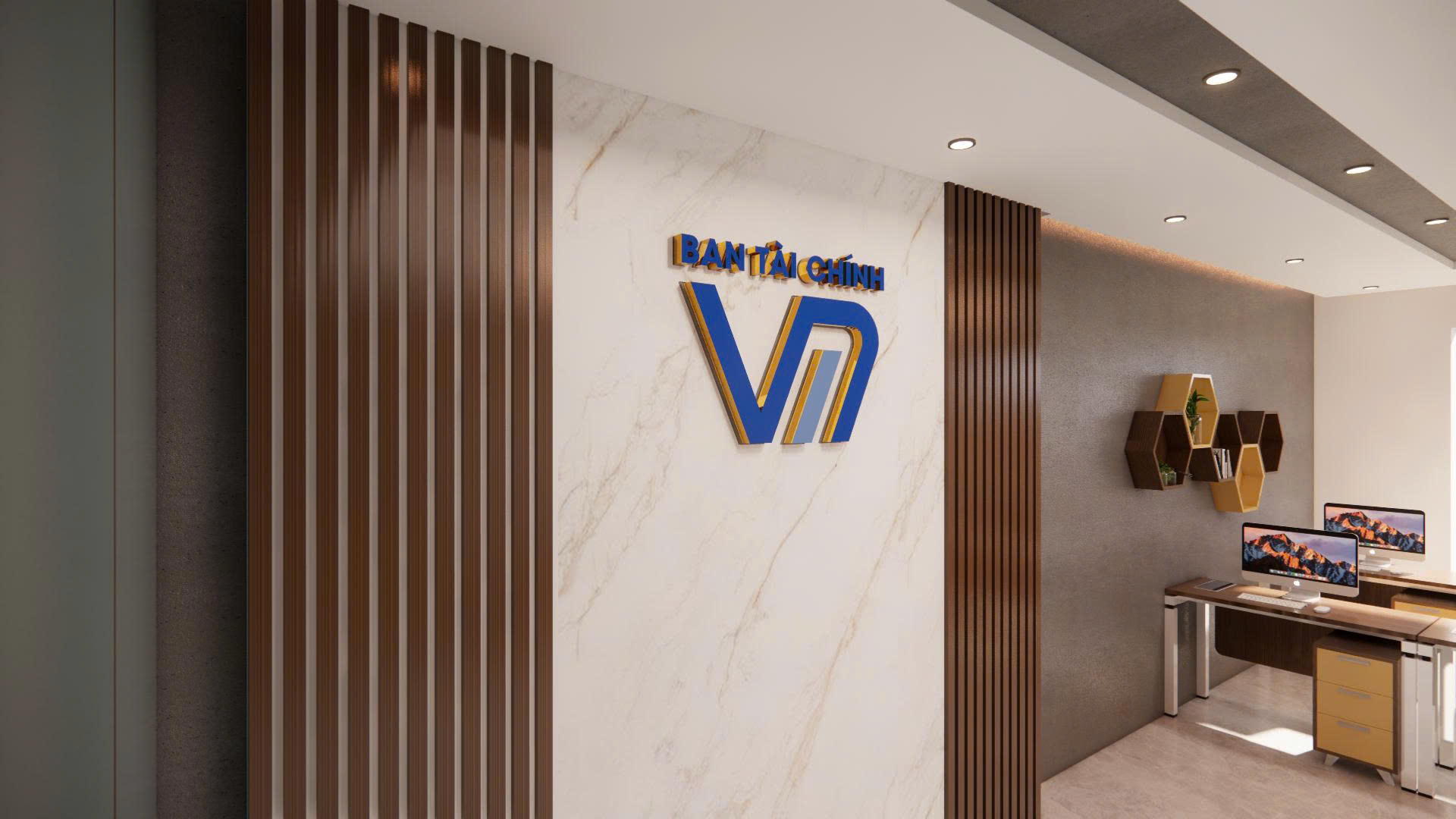 Logo inox sơn UV Tòa nhà Vietcombank 